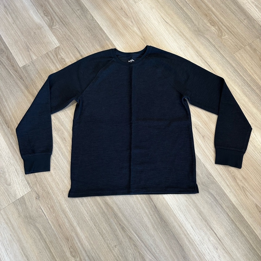Goodfellow & Co Men’s Black Crewneck Sweater shirt long sleeve size large